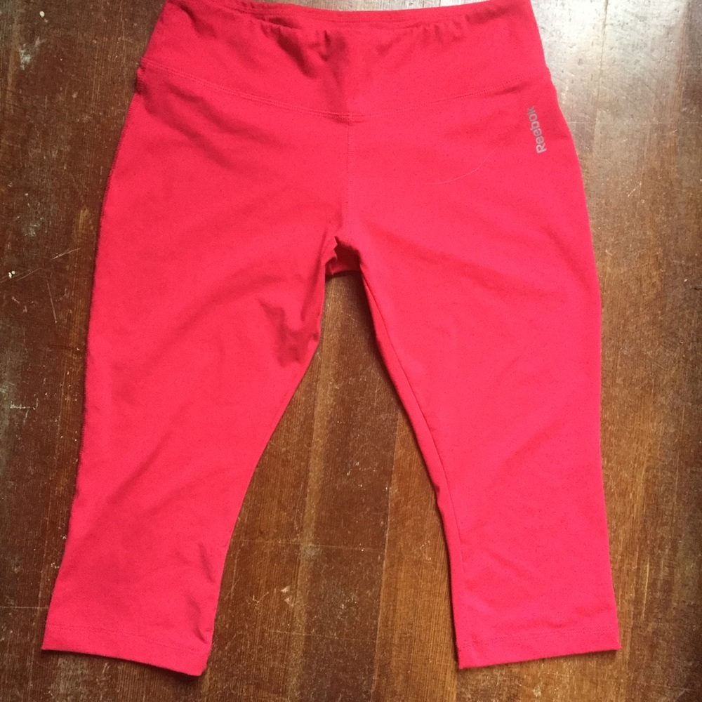 Coral Reebok Workout Capris